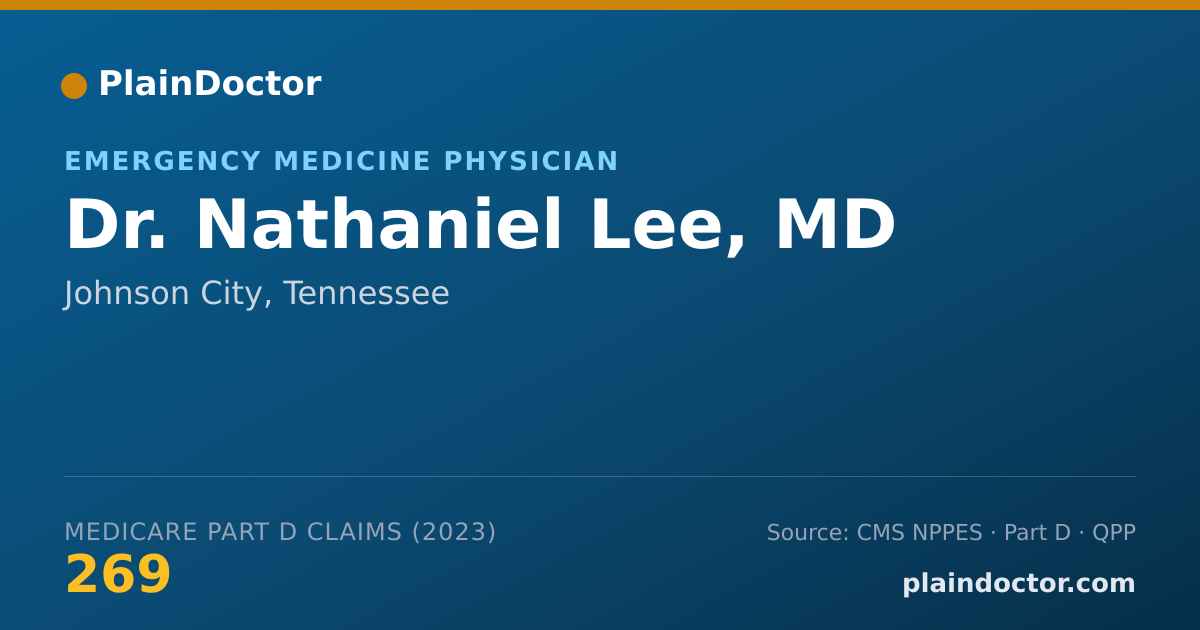 Shareable card for Nathaniel Lee, MD - Emergency Medicine Physician, Johnson City, TN