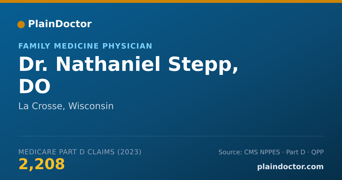 Shareable card for Nathaniel Stepp, DO - Family Medicine Physician, La Crosse, WI