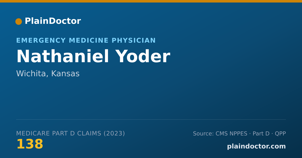 Shareable card for Nathaniel Yoder - Emergency Medicine Physician, Wichita, KS