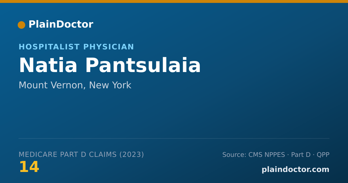 Shareable card for Natia Pantsulaia - Hospitalist Physician, Mount Vernon, NY
