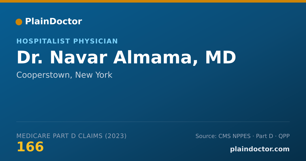 Shareable card for Navar Almama, MD - Hospitalist Physician, Cooperstown, NY