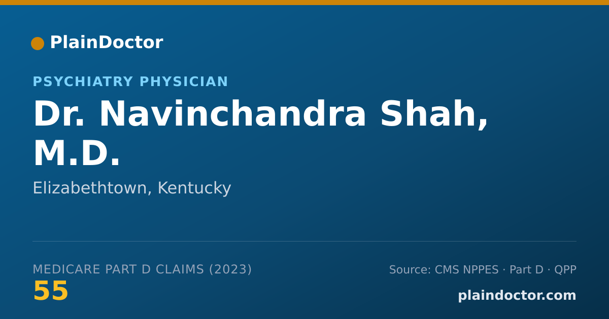 Shareable card for Navinchandra Shah, M.D. - Psychiatry Physician, Elizabethtown, KY