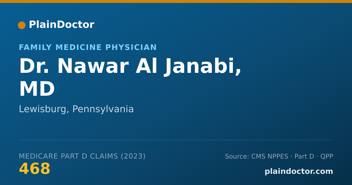 Shareable card for Nawar Al Janabi, MD - Family Medicine Physician, Lewisburg, PA