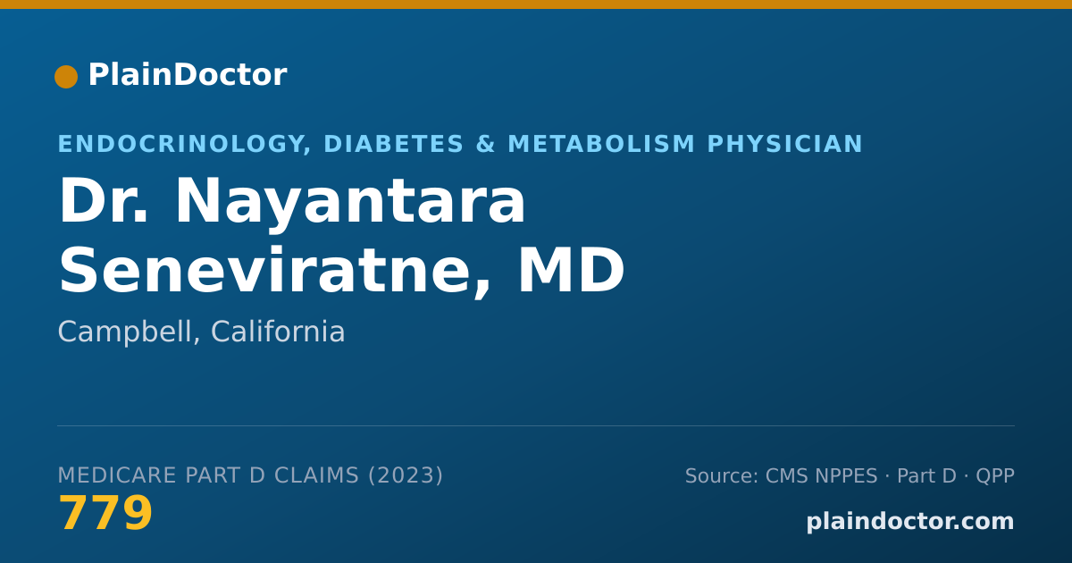 Shareable card for Nayantara Seneviratne, MD - Endocrinology, Diabetes & Metabolism Physician, Campbell, CA