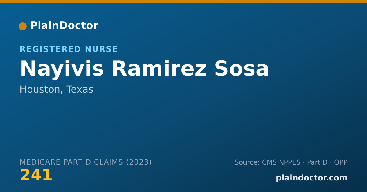 Shareable card for Nayivis Ramirez Sosa - Registered Nurse, Houston, TX