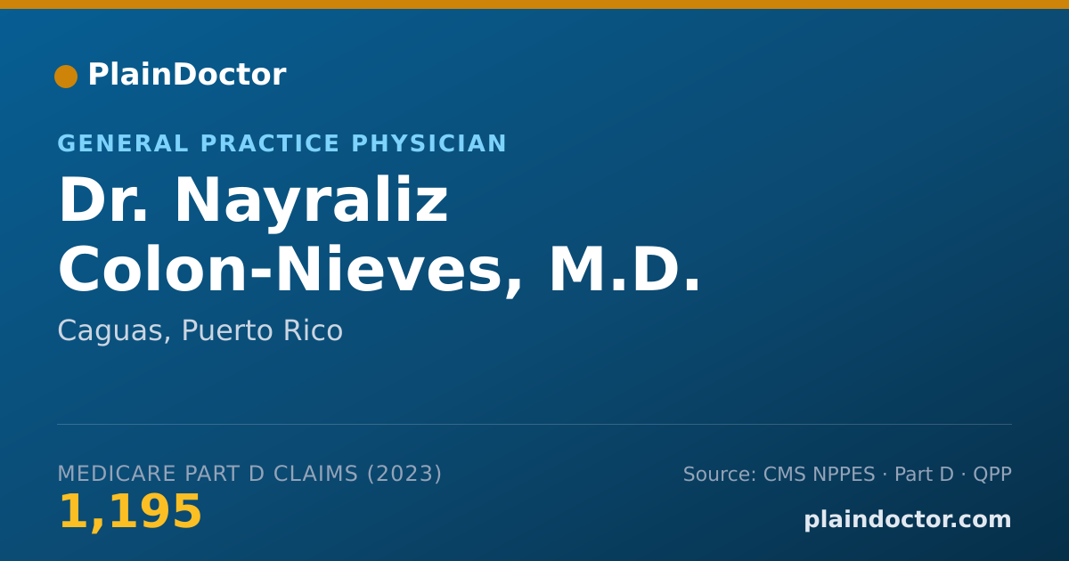 Shareable card for Nayraliz Colon-Nieves, M.D. - General Practice Physician, Caguas, PR
