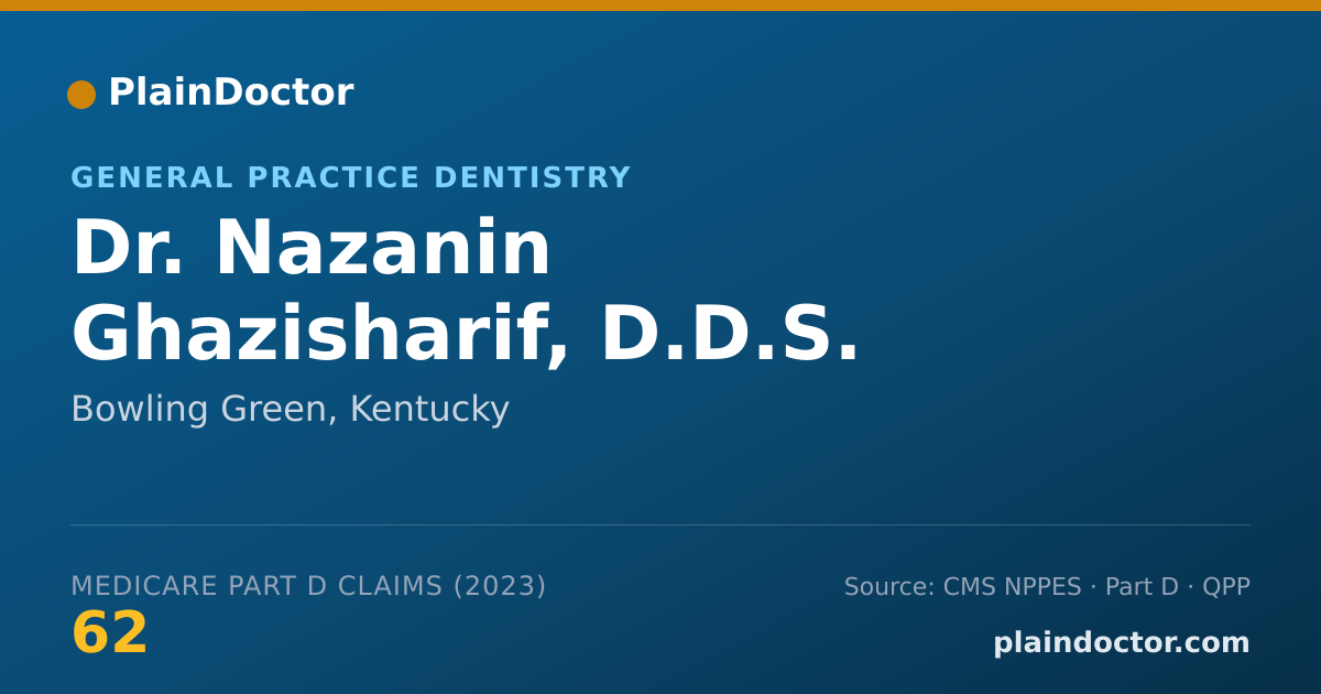 Shareable card for Nazanin Ghazisharif, D.D.S. - General Practice Dentistry, Bowling Green, KY