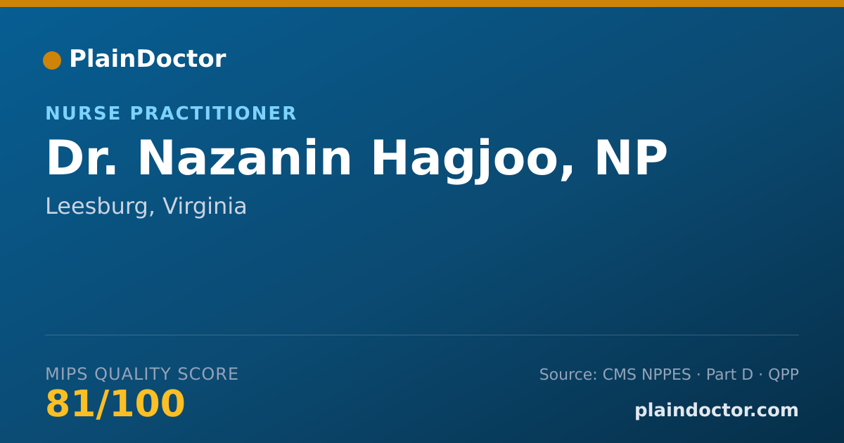 Shareable card for Nazanin Hagjoo, NP - Nurse Practitioner, Leesburg, VA