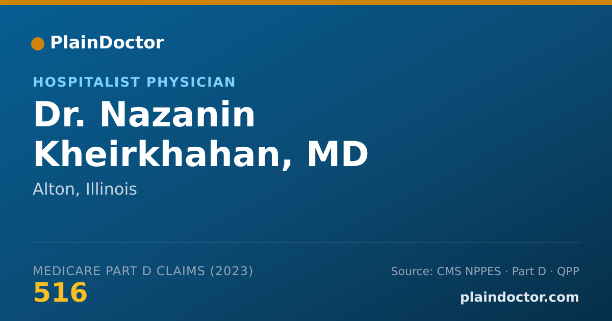 Shareable card for Nazanin Kheirkhahan, MD - Hospitalist Physician, Alton, IL