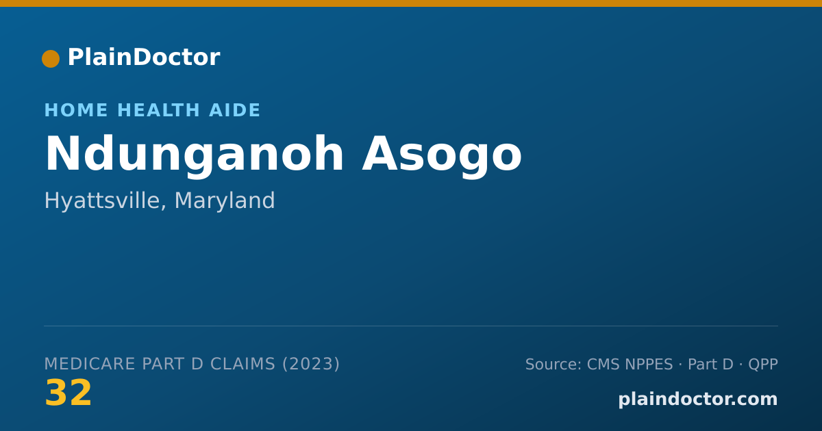 Shareable card for Ndunganoh Asogo - Home Health Aide, Hyattsville, MD