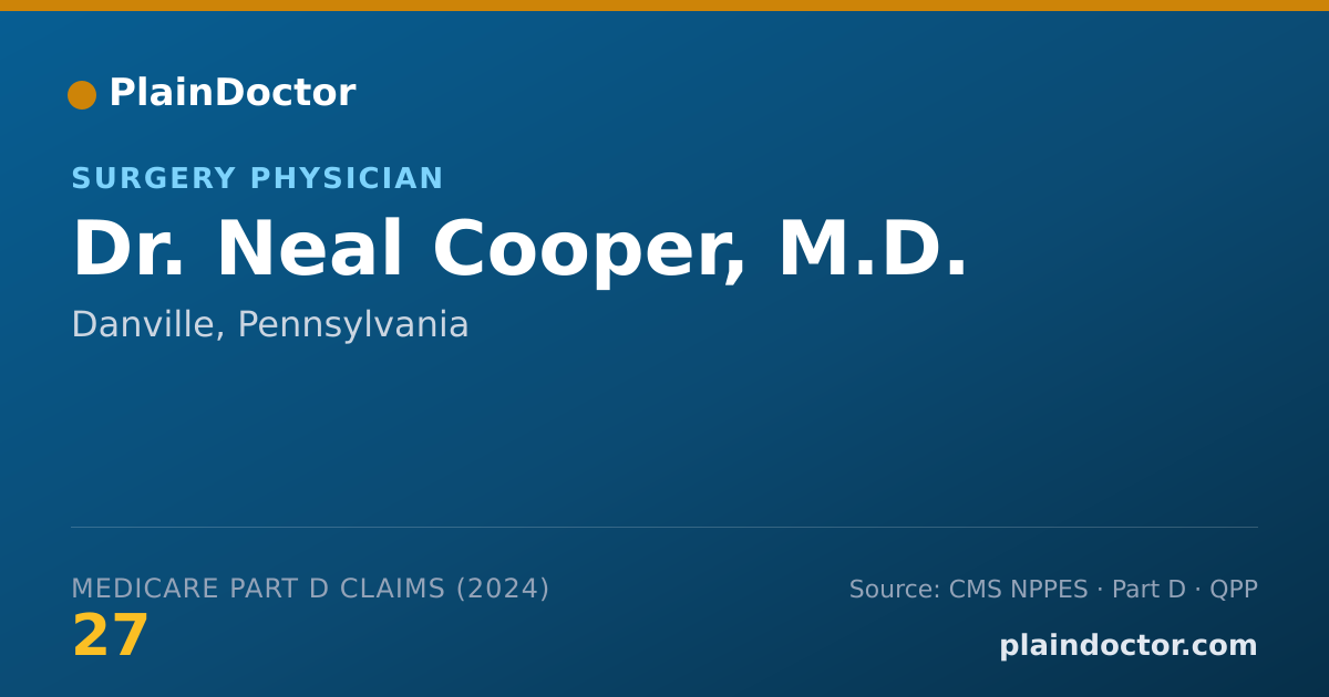 Shareable card for Neal Cooper, M.D. - Surgery Physician, Danville, PA