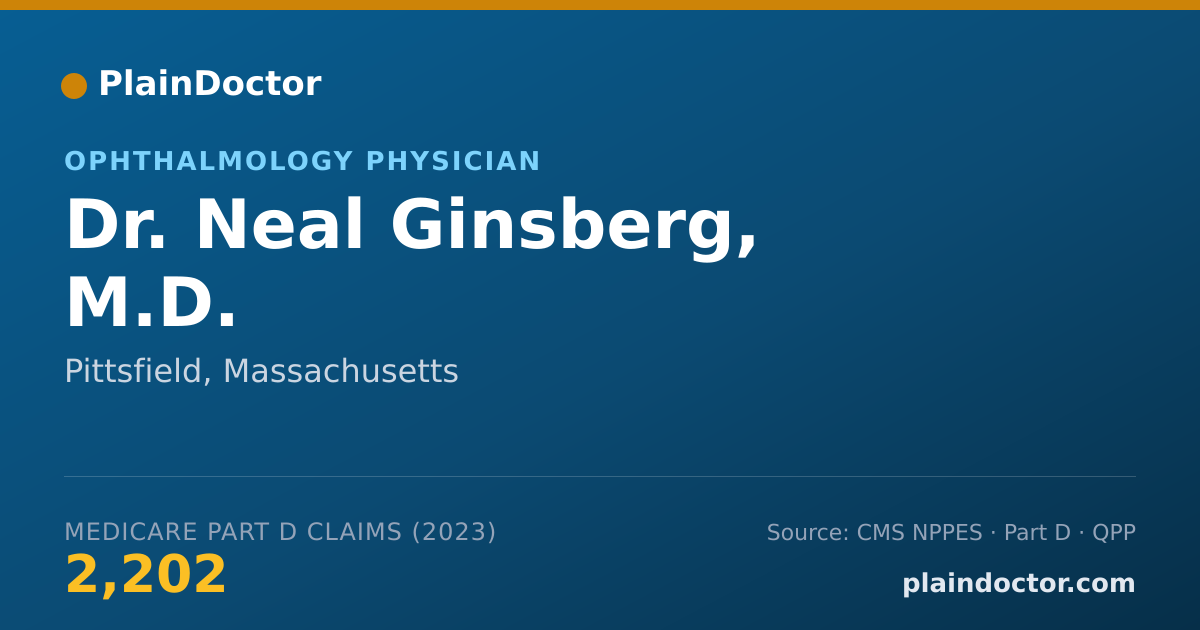 Shareable card for Neal Ginsberg, M.D. - Ophthalmology Physician, Pittsfield, MA