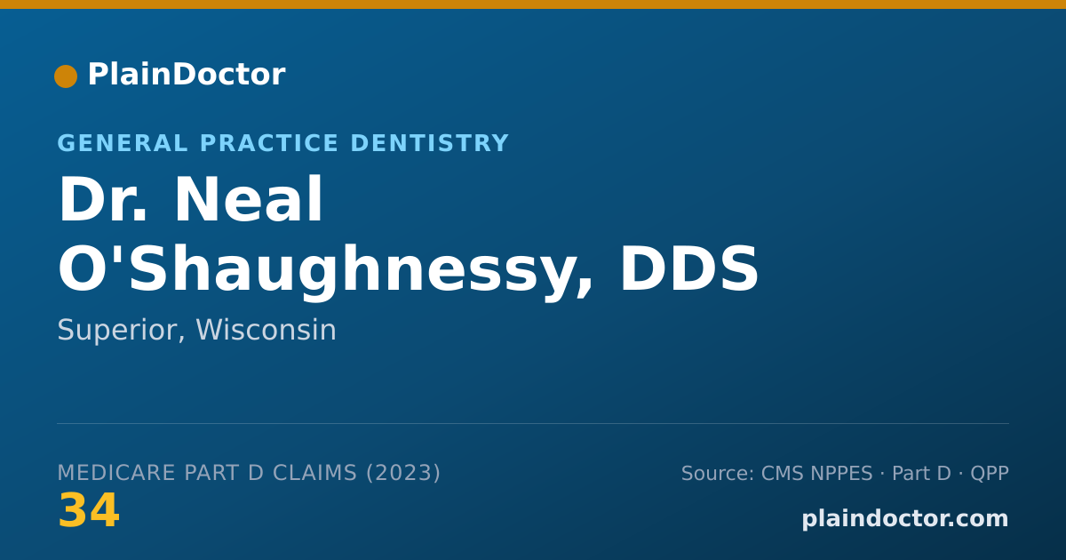 Shareable card for Neal O'Shaughnessy, DDS - General Practice Dentistry, Superior, WI