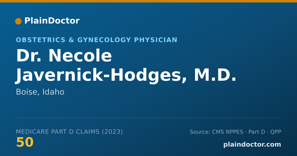 Shareable card for Necole Javernick-Hodges, M.D. - Obstetrics & Gynecology Physician, Boise, ID