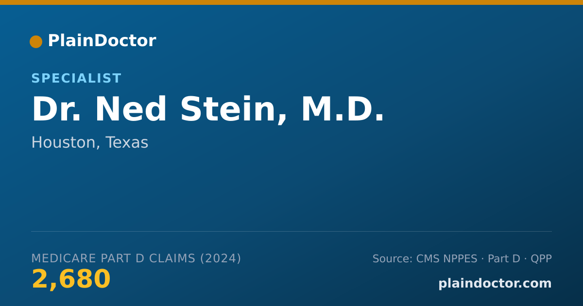 Shareable card for Ned Stein, M.D. - Specialist, Houston, TX