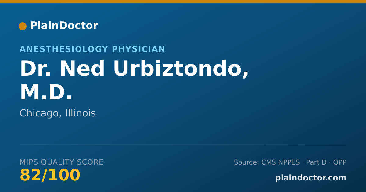 Shareable card for Ned Urbiztondo, M.D. - Anesthesiology Physician, Chicago, IL