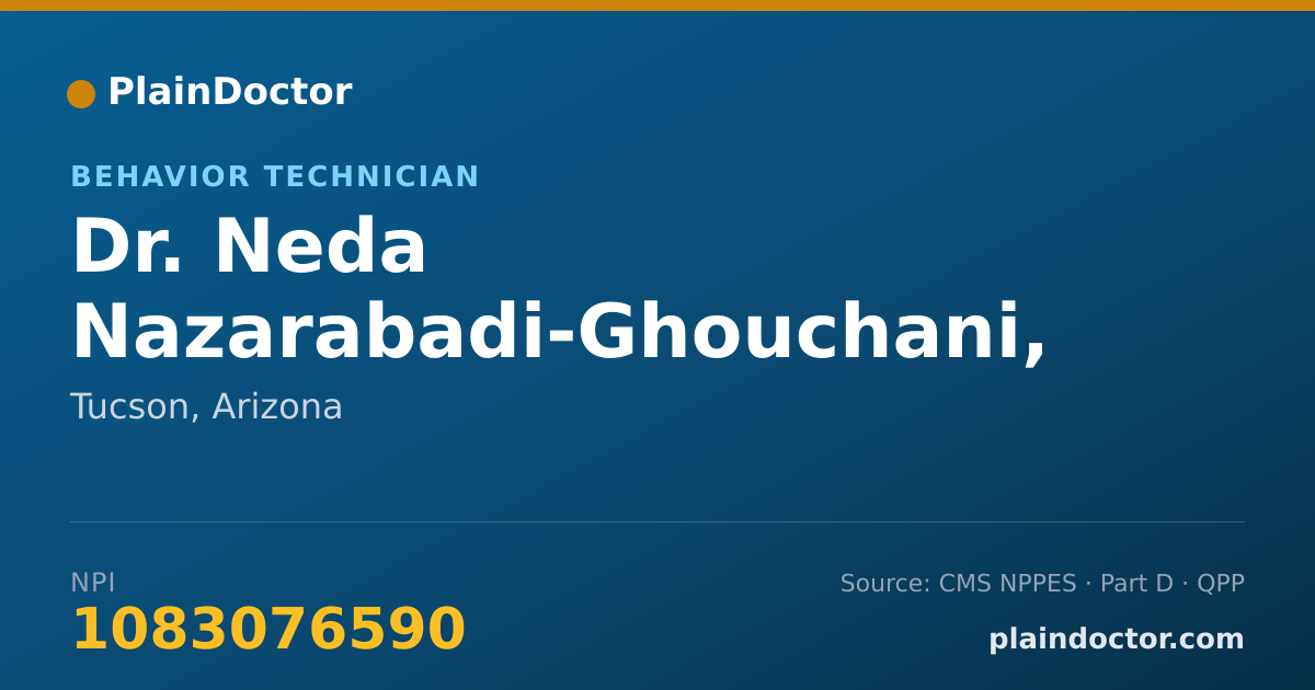 Shareable card for Neda Nazarabadi-Ghouchani, MASTER OF EDUCATION - Behavior Technician, Tucson, AZ
