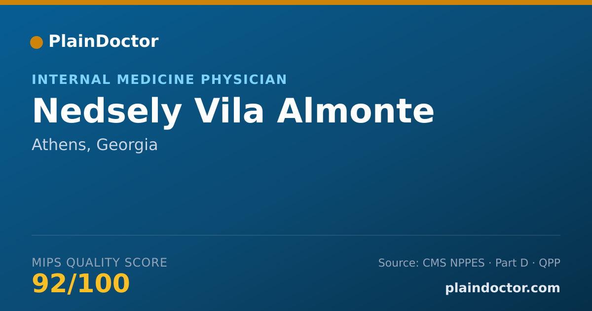 Shareable card for Nedsely Vila Almonte - Internal Medicine Physician, Athens, GA