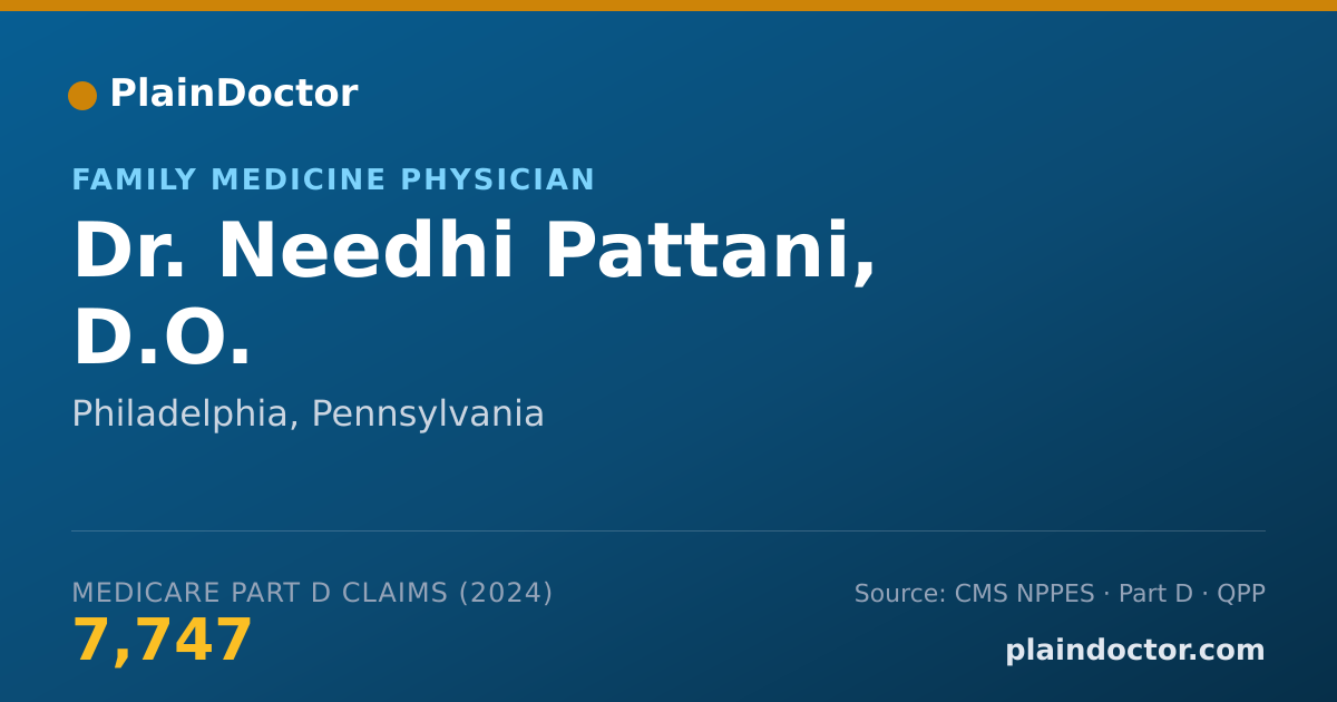 Shareable card for Needhi Pattani, D.O. - Family Medicine Physician, Philadelphia, PA