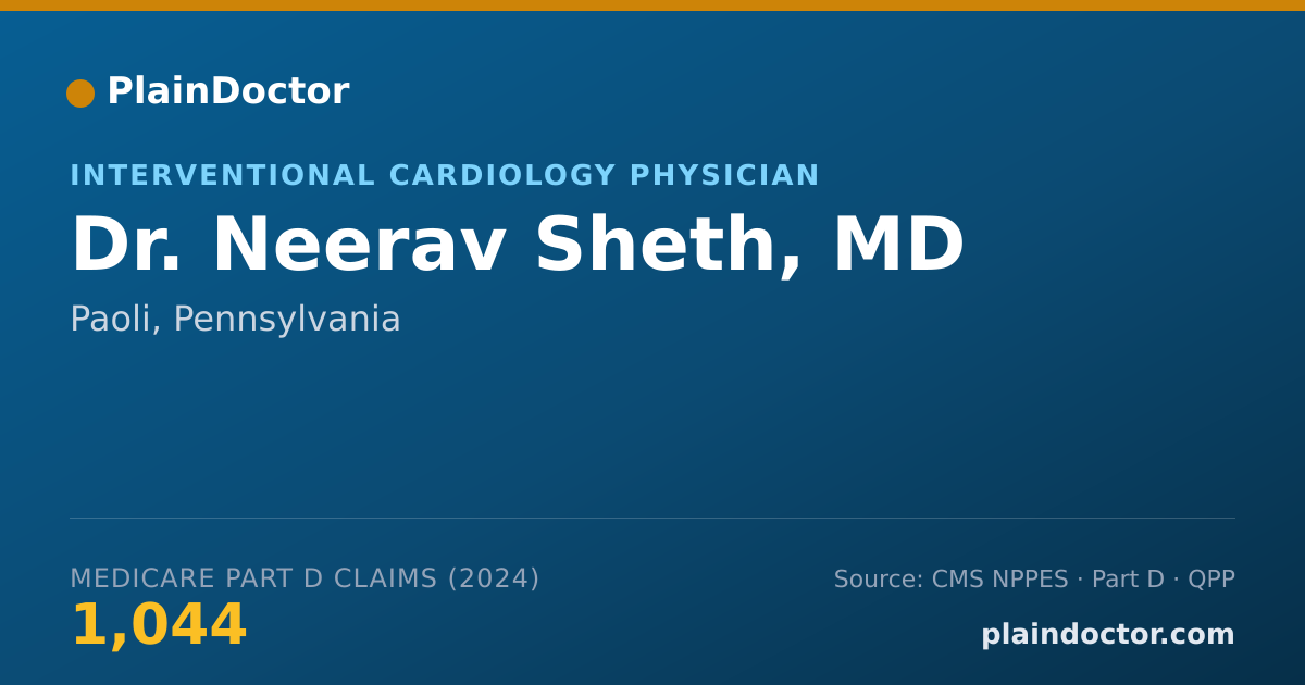 Shareable card for Neerav Sheth, MD - Cardiovascular Disease Physician, Paoli, PA