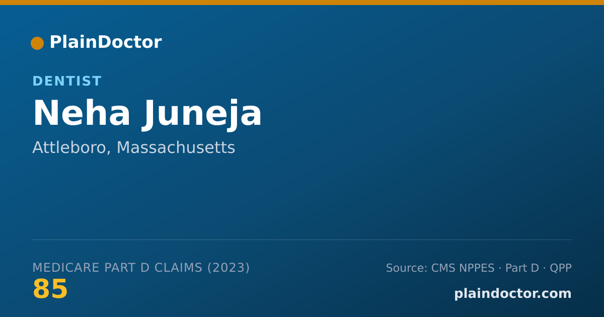 Shareable card for Neha Juneja - Dentist, Attleboro, MA