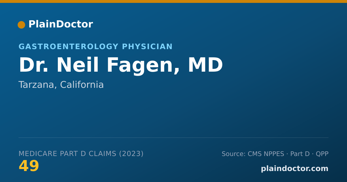 Shareable card for Neil Fagen, MD - Gastroenterology Physician, Tarzana, CA