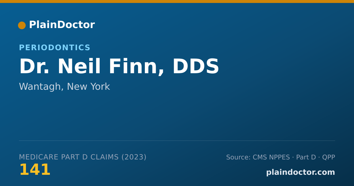 Shareable card for Neil Finn, DDS - Periodontics, Wantagh, NY