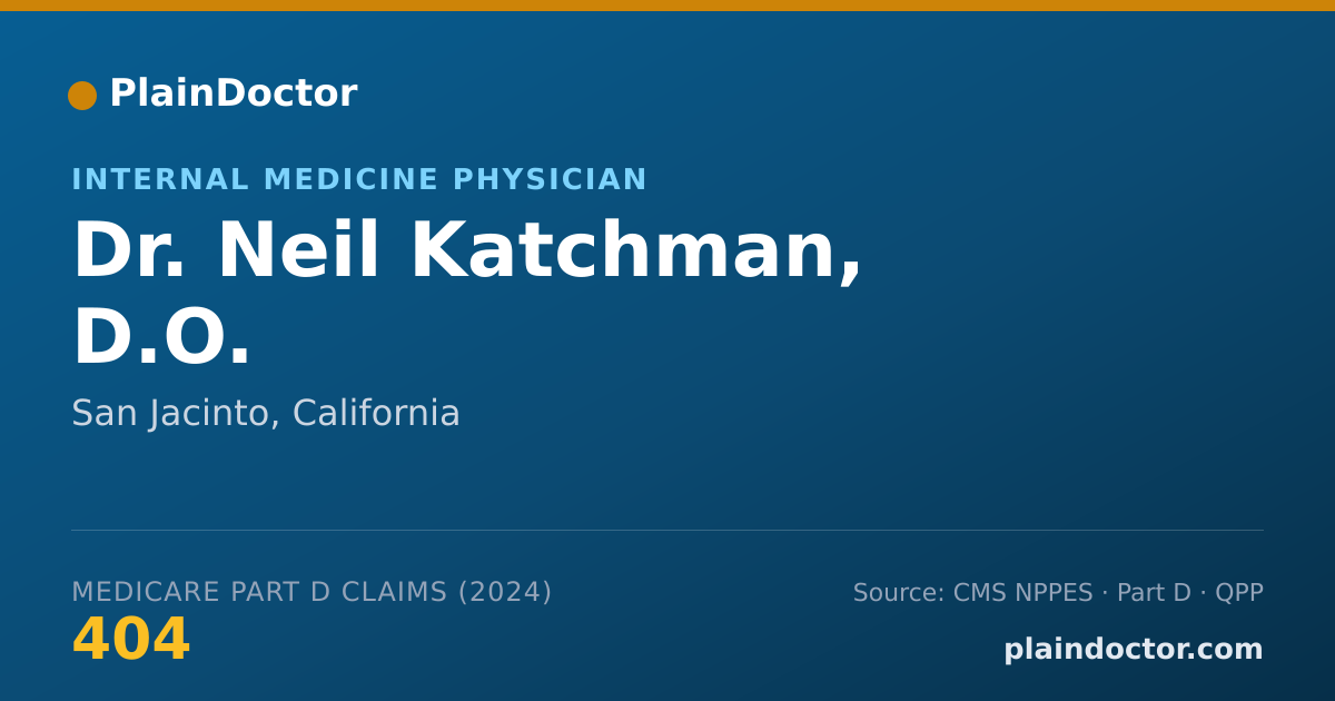 Shareable card for Neil Katchman, D.O. - Emergency Medical Services (Emergency Medicine) Physician, San Jacinto, CA