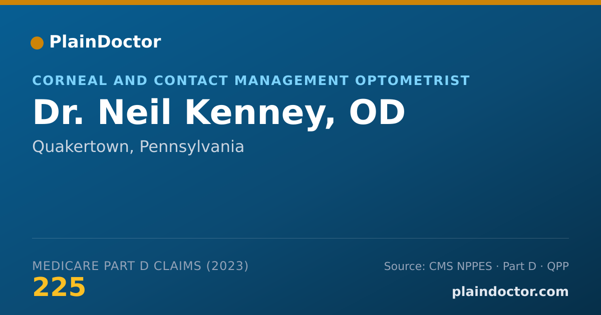 Shareable card for Neil Kenney, OD - Corneal and Contact Management Optometrist, Quakertown, PA