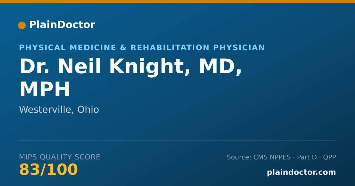 Shareable card for Neil Knight, MD, MPH - Physical Medicine & Rehabilitation Physician, Westerville, OH