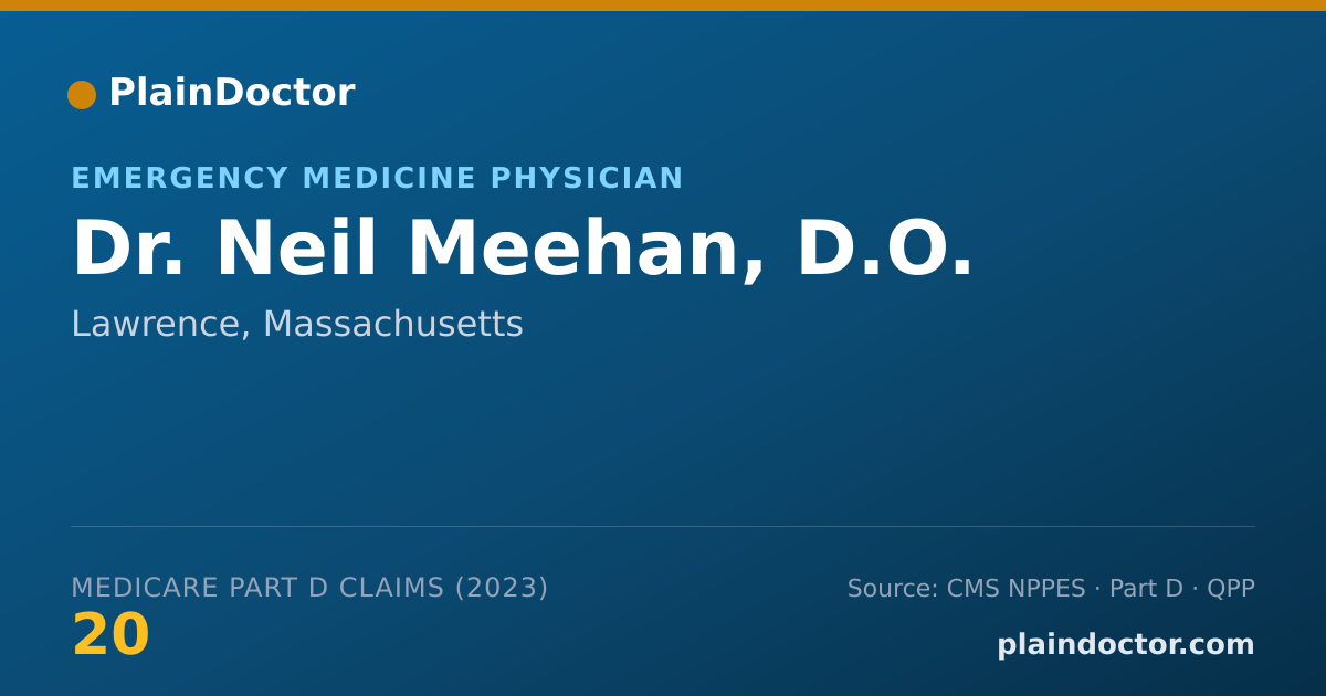 Shareable card for Neil Meehan, D.O. - Emergency Medicine Physician, Lawrence, MA