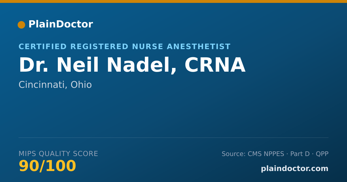 Shareable card for Neil Nadel, CRNA - Certified Registered Nurse Anesthetist, Cincinnati, OH