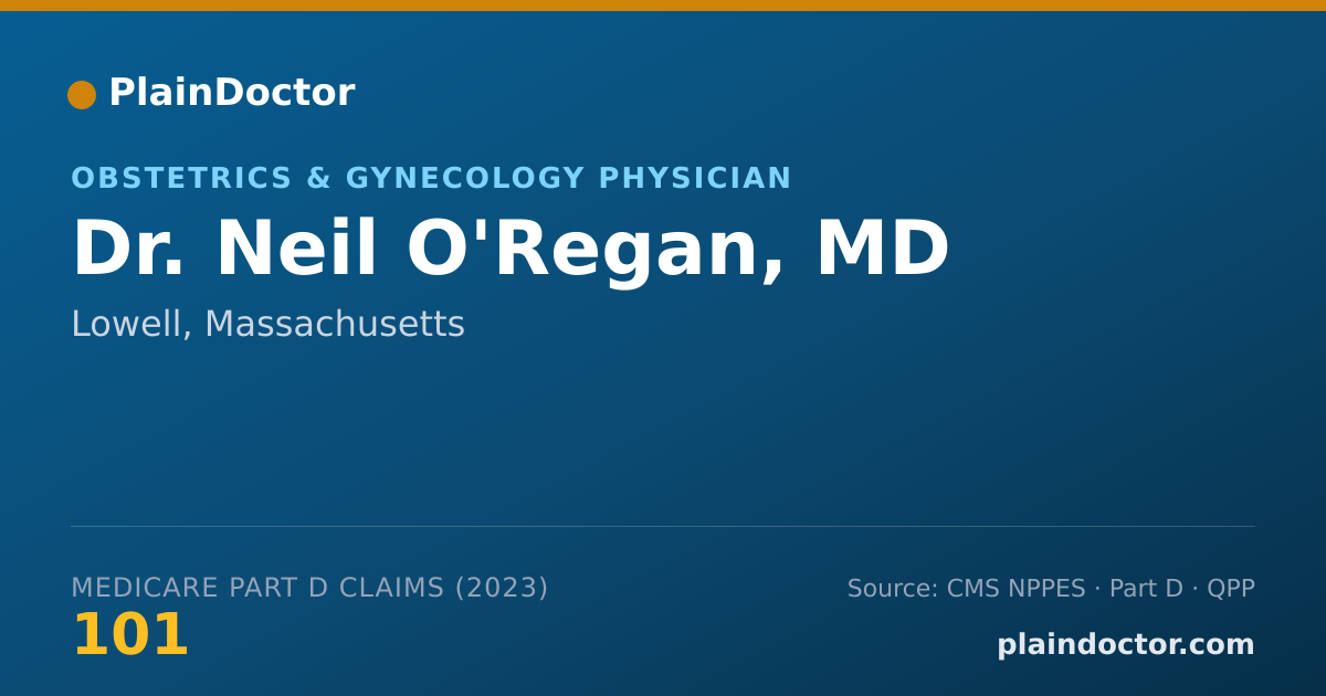 Shareable card for Neil O'Regan, MD - Obstetrics & Gynecology Physician, Lowell, MA