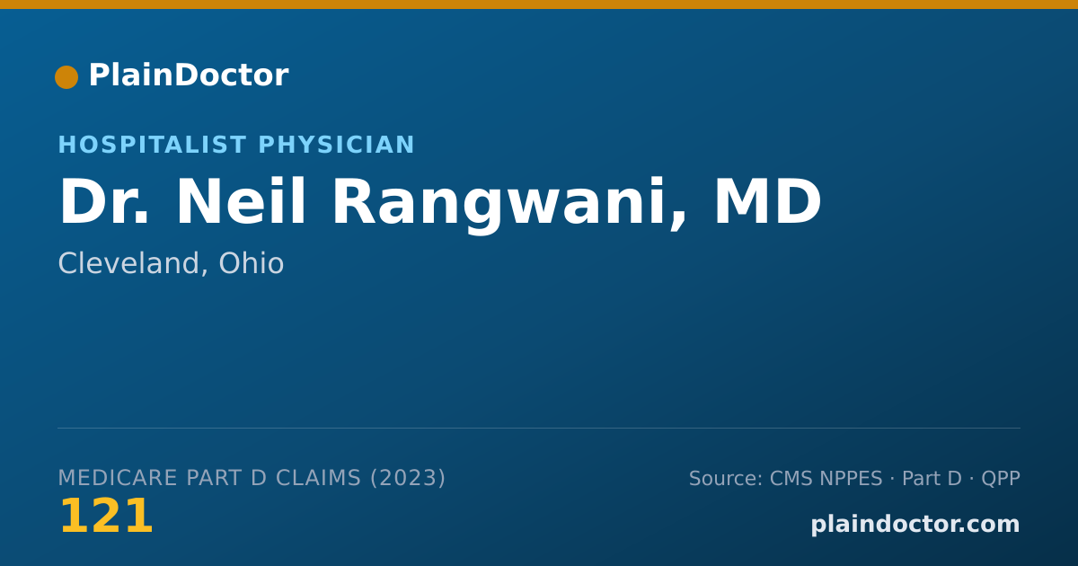 Shareable card for Neil Rangwani, MD - Hospitalist Physician, Cleveland, OH