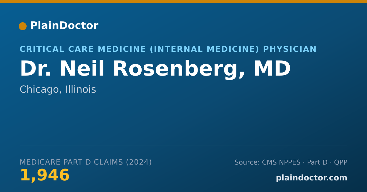Shareable card for Neil Rosenberg, MD - Critical Care Medicine (Internal Medicine) Physician, Chicago, IL
