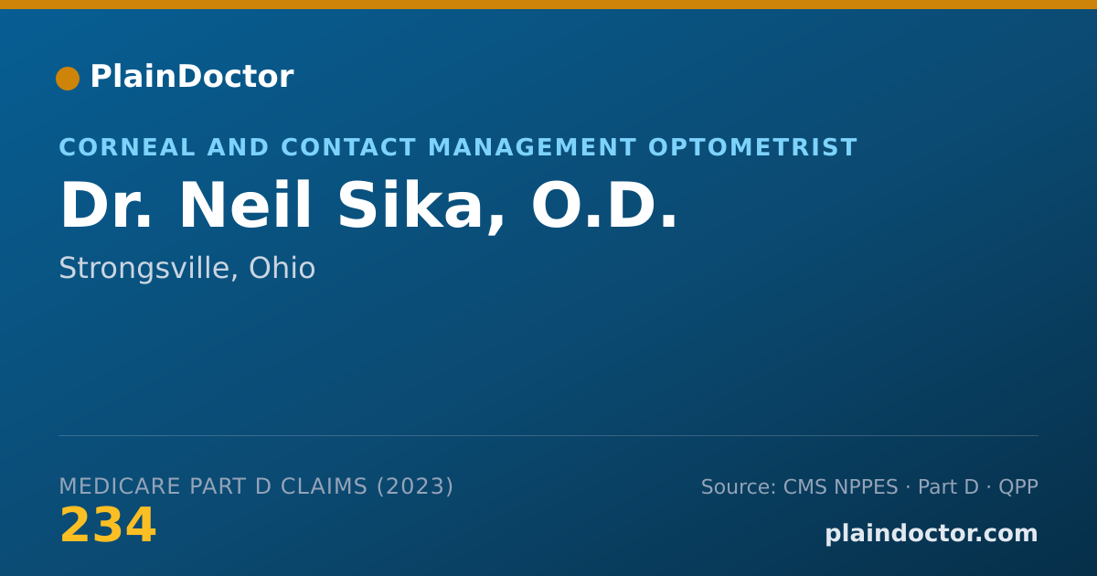 Shareable card for Neil Sika, O.D. - Corneal and Contact Management Optometrist, Strongsville, OH