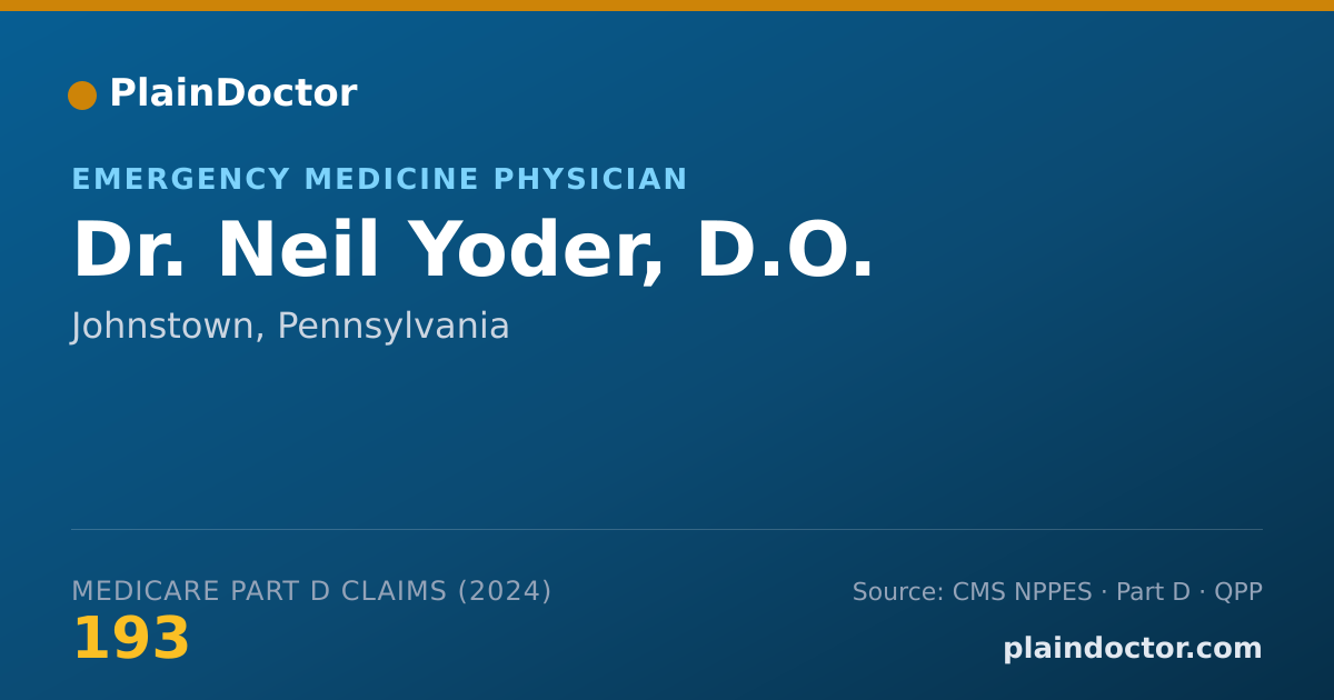 Shareable card for Neil Yoder, D.O. - Emergency Medicine Physician, Johnstown, PA