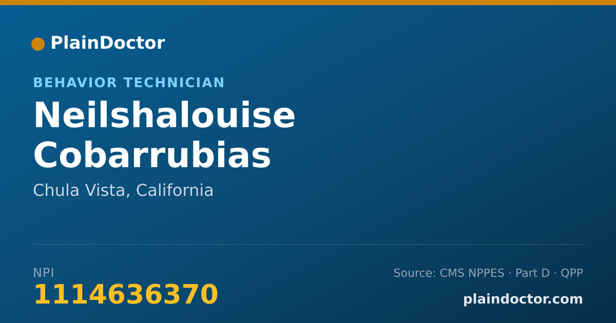 Shareable card for Neilshalouise Cobarrubias - Behavior Technician, Chula Vista, CA