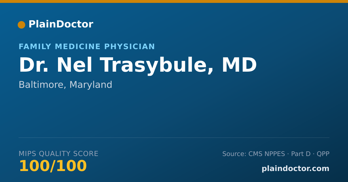 Shareable card for Nel Trasybule, MD - Family Medicine Physician, Baltimore, MD