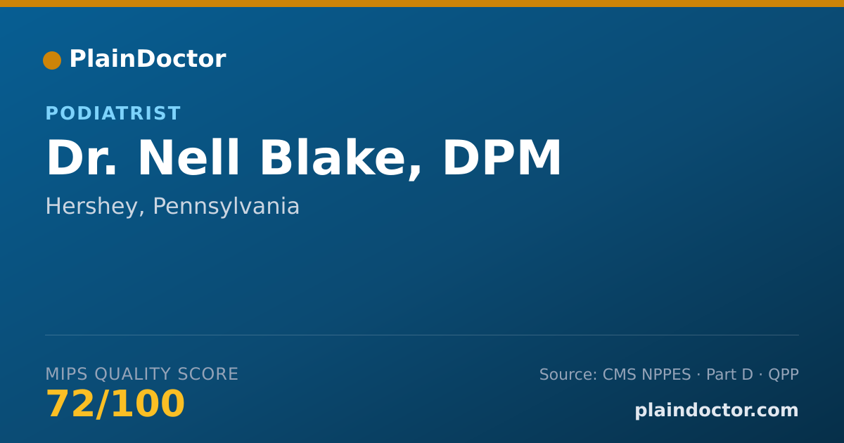 Shareable card for Nell Blake, DPM - Podiatrist, Hershey, PA