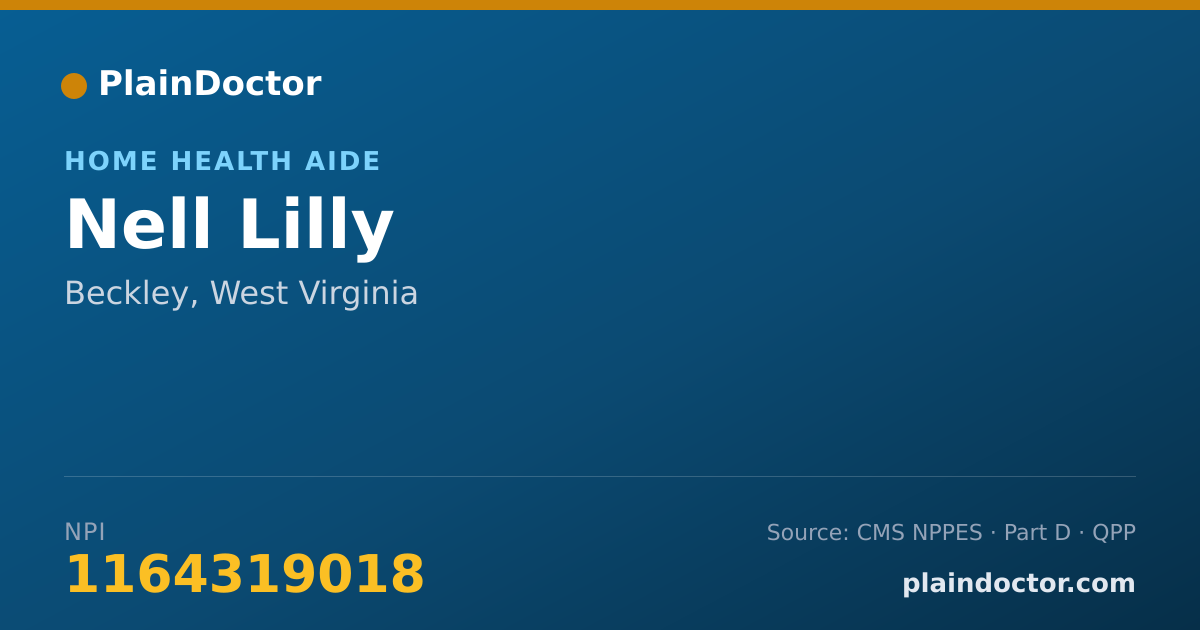 Shareable card for Nell Lilly - Home Health Aide, Beckley, WV
