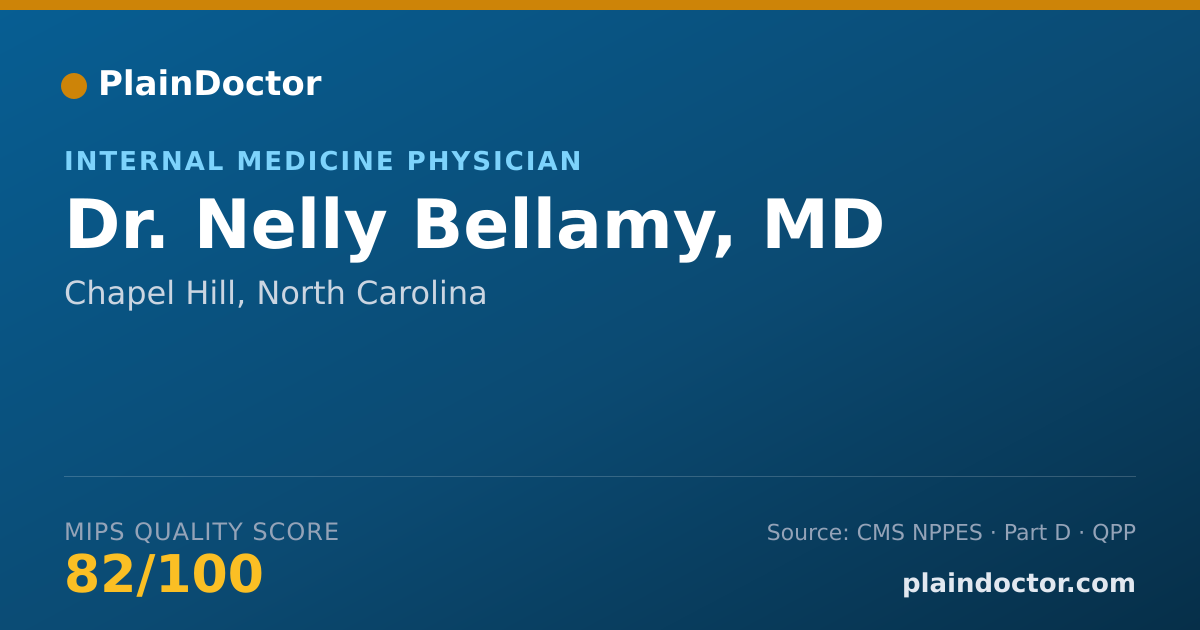 Shareable card for Nelly Bellamy, MD - Internal Medicine Physician, Chapel Hill, NC