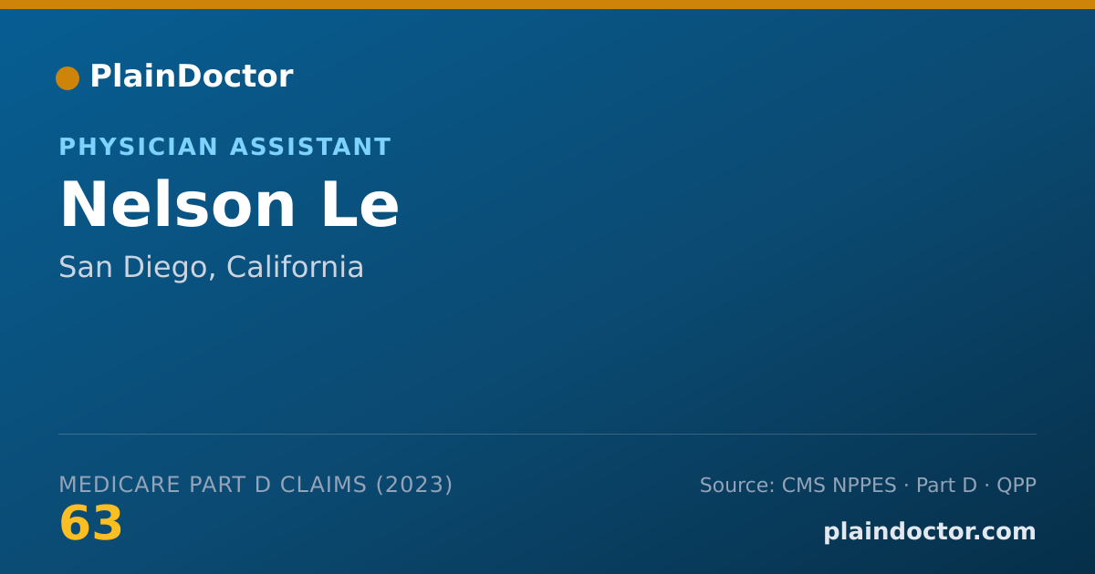 Shareable card for Nelson Le - Physician Assistant, San Diego, CA