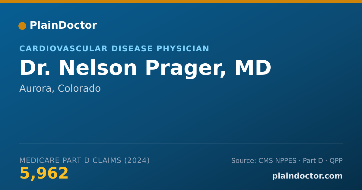 Shareable card for Nelson Prager, MD - Clinical Cardiac Electrophysiology Physician, Aurora, CO