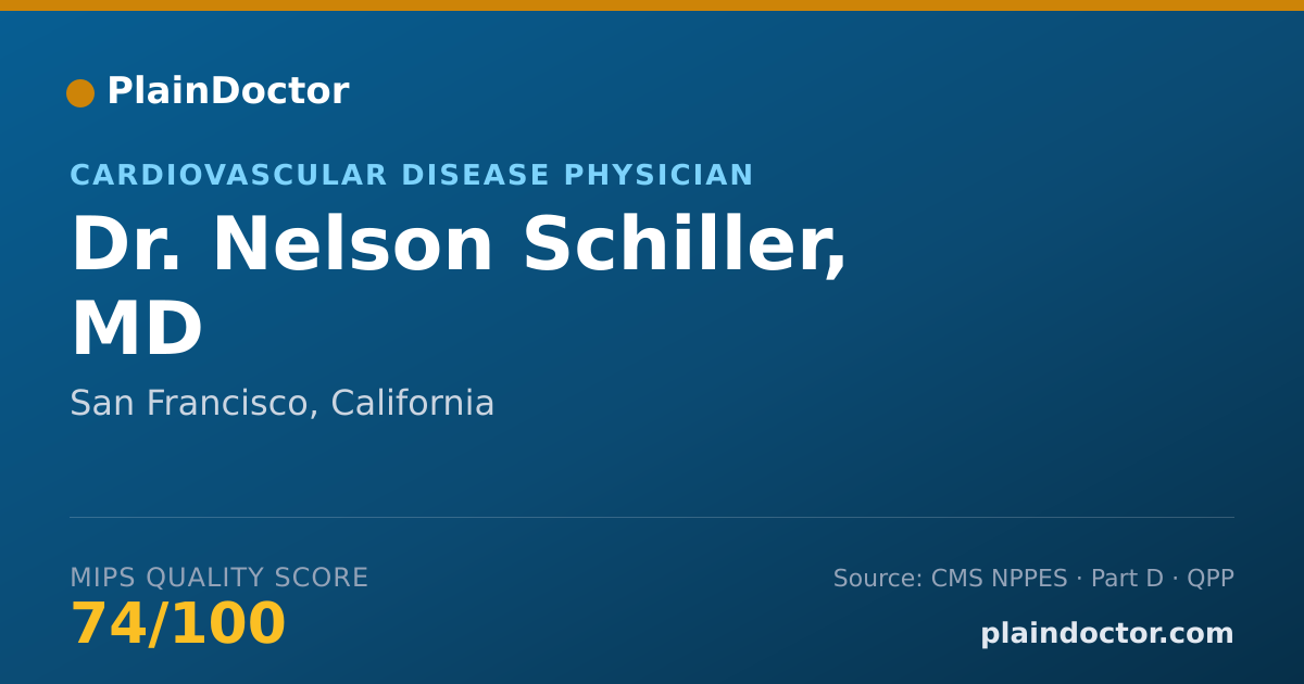 Shareable card for Nelson Schiller, MD - Internal Medicine Physician, San Francisco, CA
