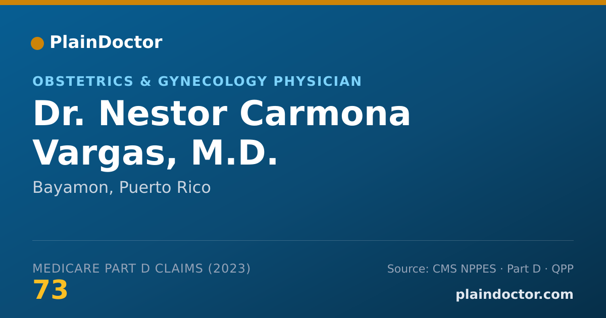 Shareable card for Nestor Carmona Vargas, M.D. - Obstetrics & Gynecology Physician, Bayamon, PR