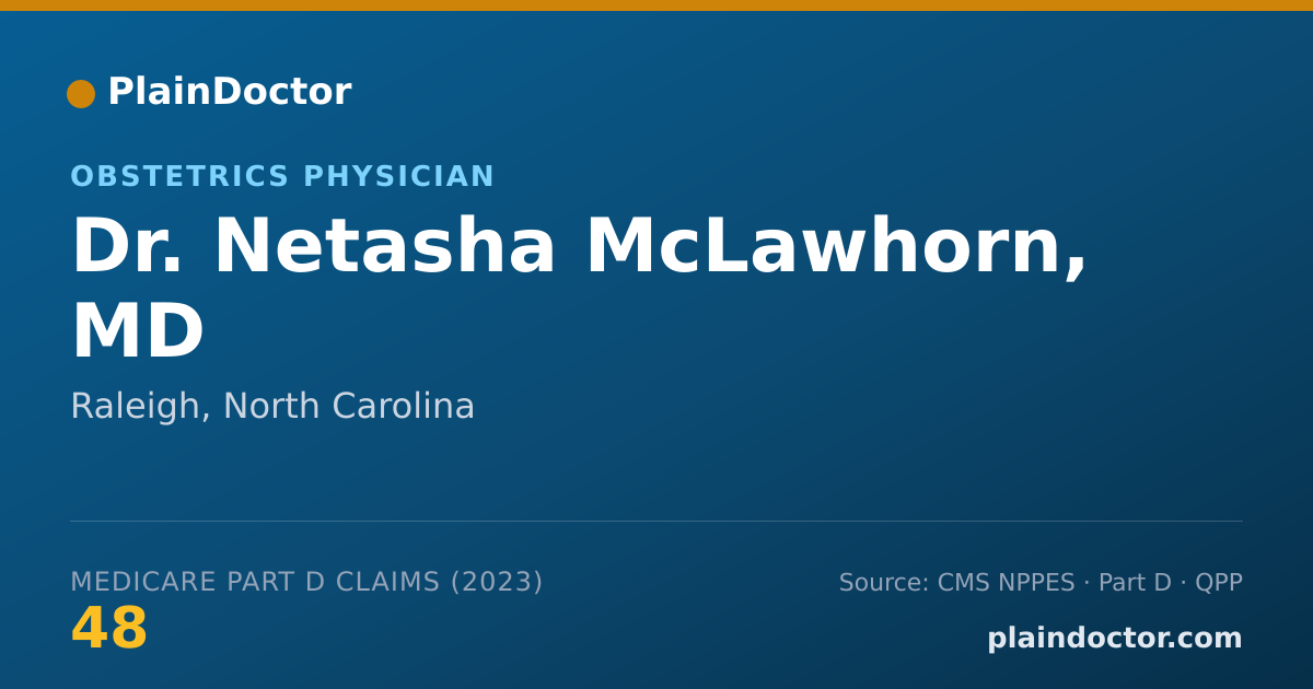 Shareable card for Netasha McLawhorn, MD - Obstetrics Physician, Raleigh, NC