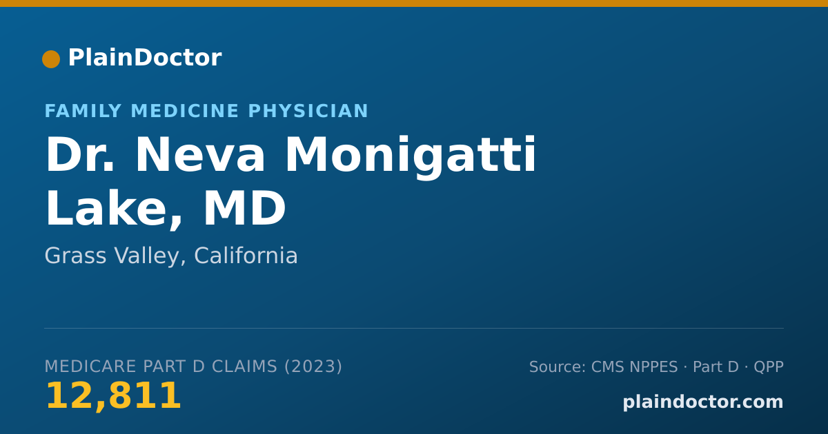 Shareable card for Neva Monigatti Lake, MD - Family Medicine Physician, Grass Valley, CA
