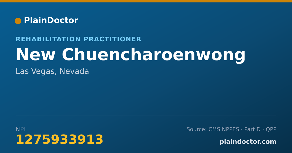 Shareable card for New Chuencharoenwong - Rehabilitation Practitioner, Las Vegas, NV