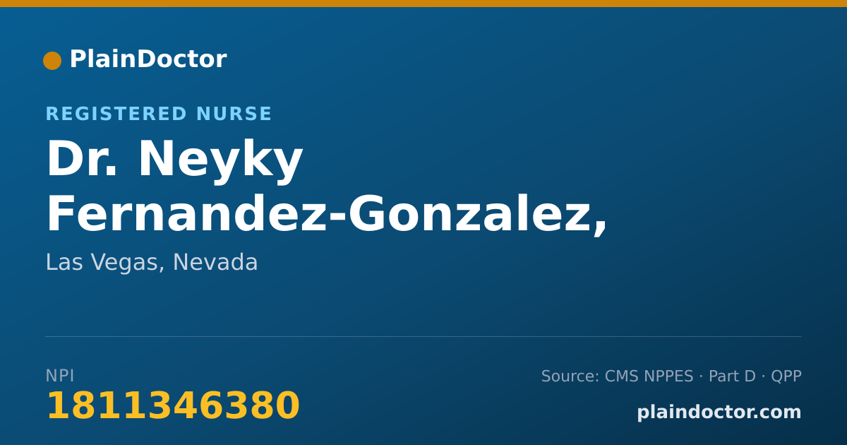 Shareable card for Neyky Fernandez-Gonzalez, APRN-CNP - Registered Nurse, Las Vegas, NV
